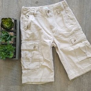 Boys khaki cargo shorts size 10